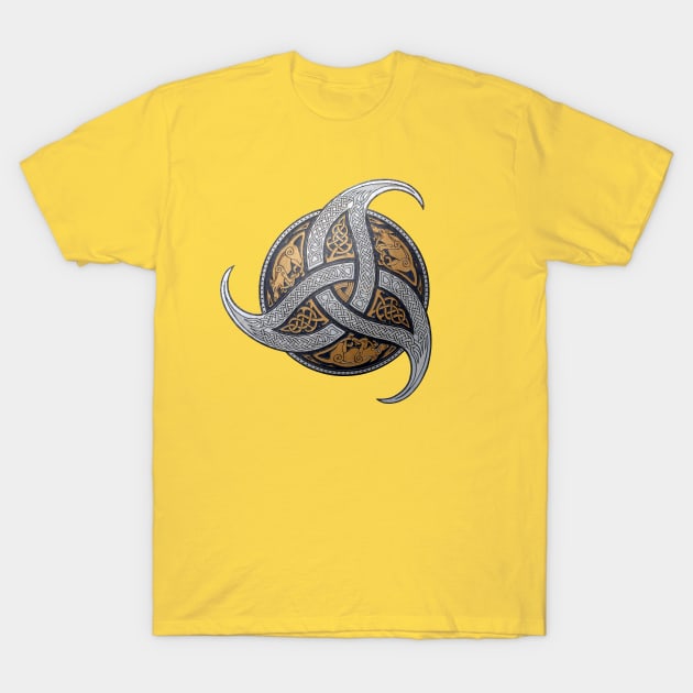 Trinity Knot - Metallic T-Shirt by Daniel Ranger